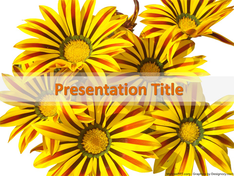 Yellow Flowers PowerPoint Template