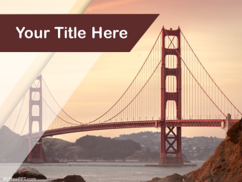 Free Golden Gate Bridge PPT Template 