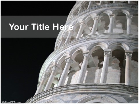 Free Pisa Tower PPT Template 