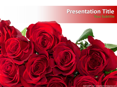 Red Roses PowerPoint Template