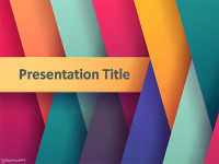 Free Colored Strips PowerPoint Template - Download Free PowerPoint PPT