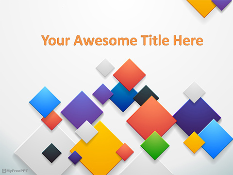 Colorful Squares PowerPoint Template