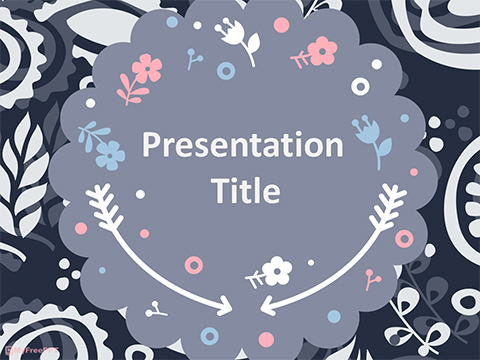 Comic Floral Background PowerPoint Template
