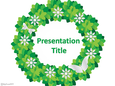 Floral Frame PowerPoint Template