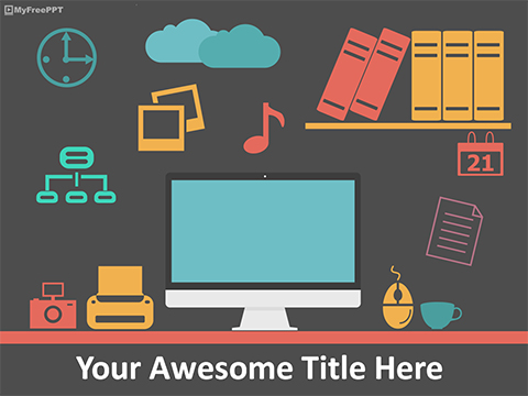 Office Elements PowerPoint Template