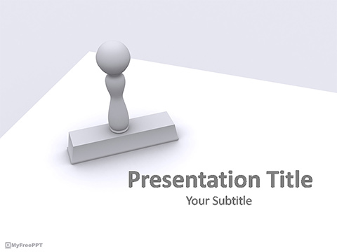 3d Stamp PowerPoint Template