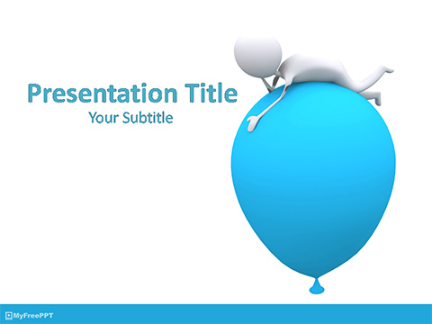 Flying on Air Balloon PowerPoint Template