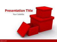 Collection Box Sticker For Ppt Free Gift Boxes PowerPoint Template - Download Free PowerPoint PPT