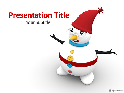 Snowman Illustration PowerPoint Template