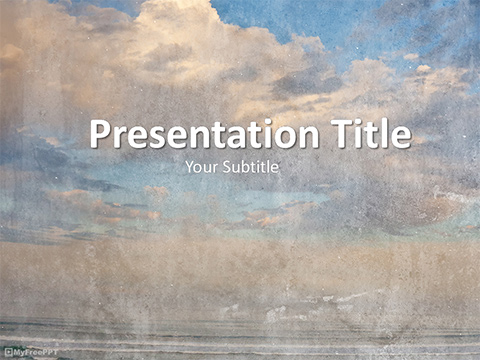 Vintage Cloudy Sky PowerPoint Template