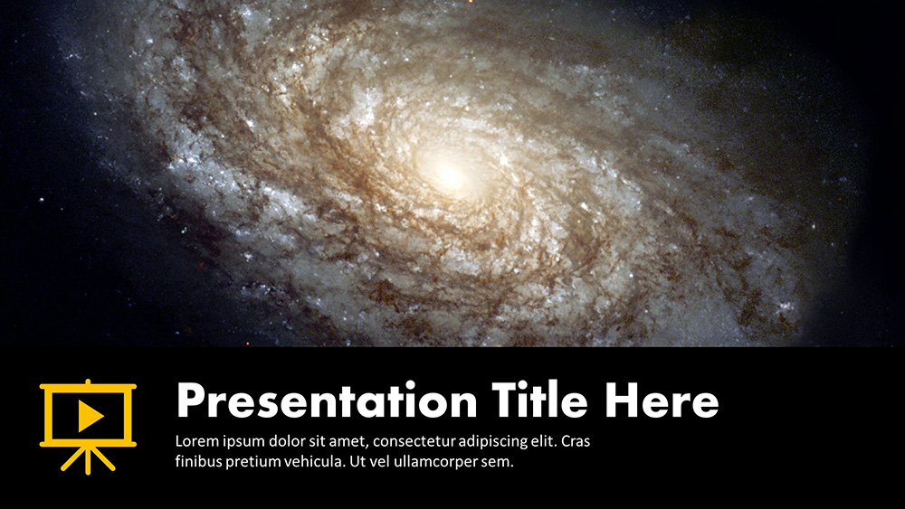 Dusty Spiral Galaxy Google Slides Themes And Powerpoint Template